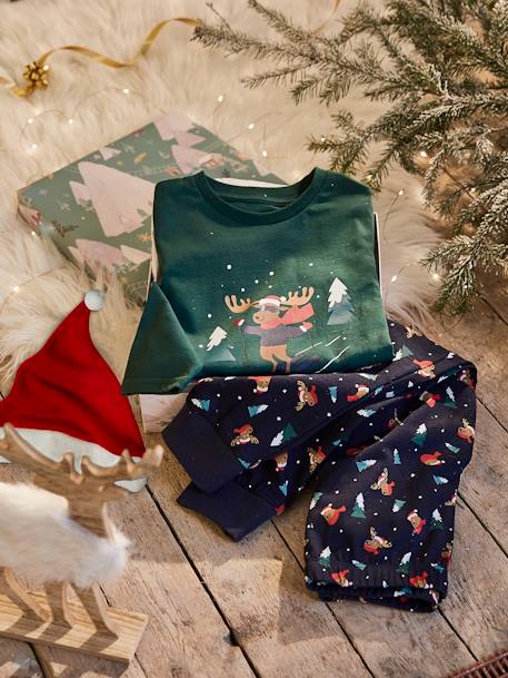 Coffret Noël pyjama + bonnet garçon Vert moyen 1 - vertbaudet enfant 