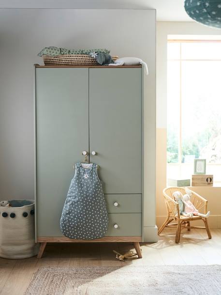 Armoire 2 portes CONFETTI blanc+Vert 13 - vertbaudet enfant 