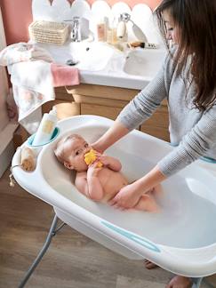 Baignoire bébé avec réducteur intégré vert + pied - Conforama