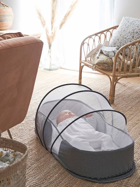Couffin de voyage pliant gris chiné 1 - vertbaudet enfant 