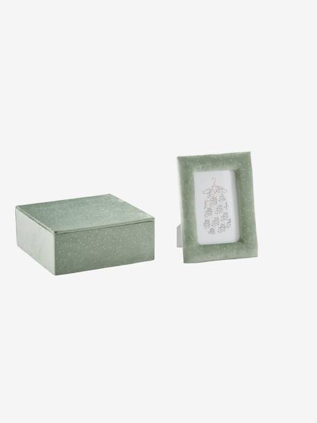 Coffret cadeau cadre + boite à compartiments en velours vert 3 - vertbaudet enfant 