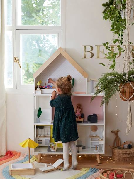 Maison de poupée mannequin en bois FSC® multicolore 5 - vertbaudet enfant 