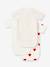 Lot de 3 bodies croisés manches courtes coeurs bébé naissance en coton bio blanc 2 - vertbaudet enfant 
