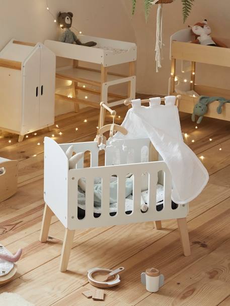 Mobile pour lit poupon en bois FSC® blanc 3 - vertbaudet enfant 