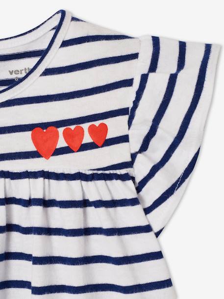 Robe bébé en jersey BASICS bleu royal rayé+rose+vanille 3 - vertbaudet enfant 
