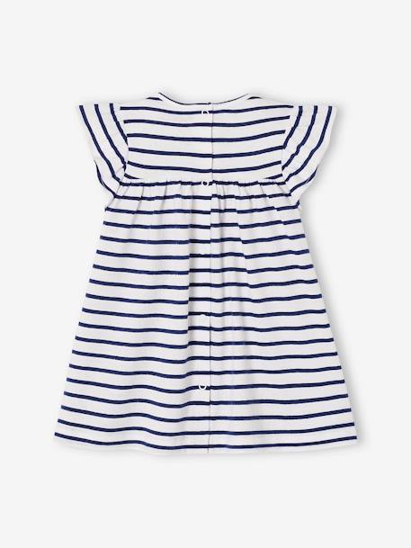 Robe bébé en jersey BASICS bleu royal rayé+rose+vanille 2 - vertbaudet enfant 