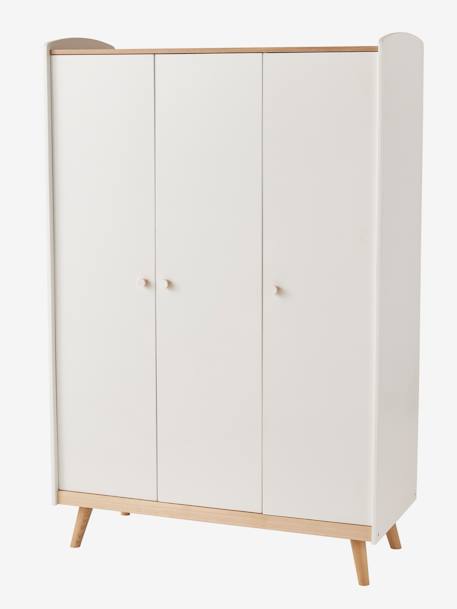 Armoire 3 portes CONFETTI BLANC/BOIS 4 - vertbaudet enfant 