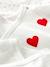 Lot de 3 bodies croisés manches courtes coeurs bébé naissance en coton bio blanc 3 - vertbaudet enfant 