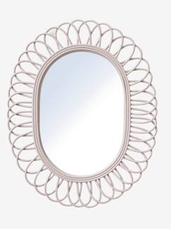 Linge de maison et décoration-Décoration-Objet déco-Miroir ovale en rotin DOUCE PROVENCE