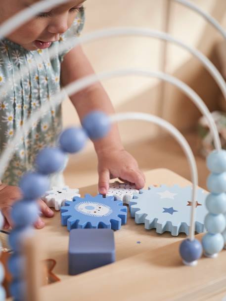Table d'activités Arc-en-ciel en bois FSC® Bleu+multicolore 6 - vertbaudet enfant 