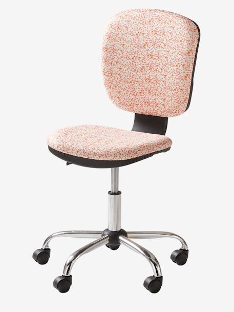 Chaise de bureau à roulettes imprimé fleuri 1 - vertbaudet enfant 