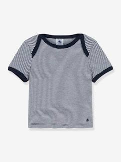 -T-shirt rayé milleraies bébé manches courtes PETIT BATEAU en coton bio