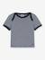T-shirt rayé milleraies bébé manches courtes PETIT BATEAU en coton bio marine rayé blanc 1 - vertbaudet enfant 
