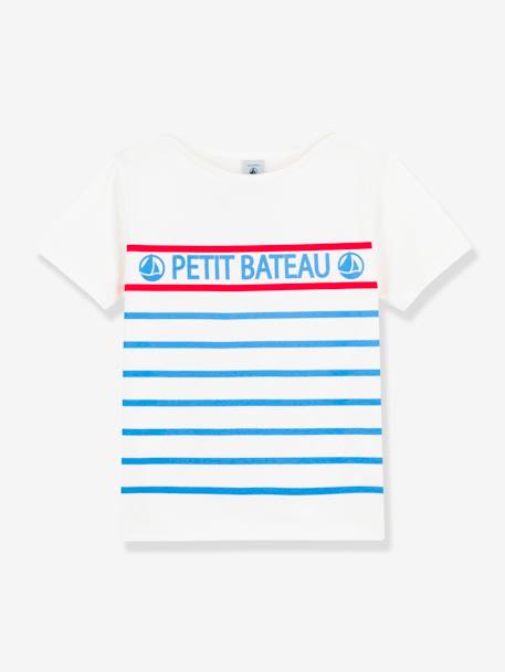 T-shirt manches courtes en coton garçon PETIT BATEAU rayé bleu 1 - vertbaudet enfant 
