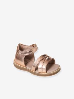 Chaussures-Sandales scratchées en cuir bébé