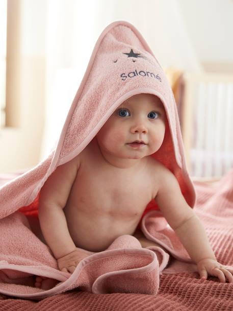 Bébé-Cape de bain personnalisable + gant de toilette