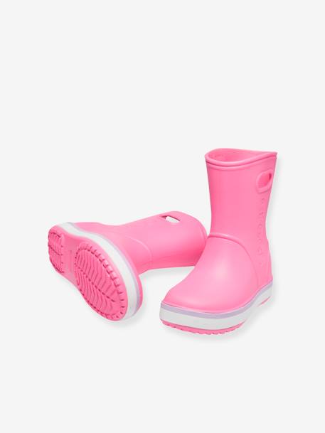 Bottes de pluie enfant Crocband Rain Boot K CROCS™ Pink Lemonade / Lavender+Yellow/Navy 6 - vertbaudet enfant 