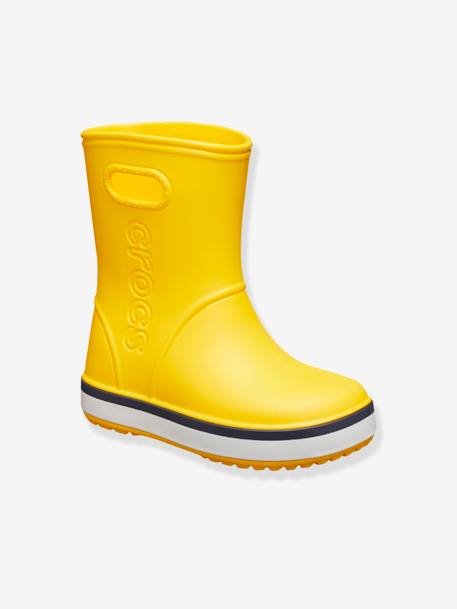 Bottes de pluie enfant Crocband Rain Boot K CROCS(TM) Pink Lemonade / Lavender+Yellow/Navy 7 - vertbaudet enfant 
