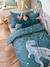 Parure housse de couette + taie d'oreiller avec détails phosphorescents GRAPHIC DINO vert 2 - vertbaudet enfant 