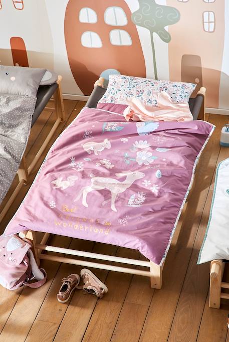 Couchage de sieste maternelle personnalisable MINILI VICTORIA prune 1 - vertbaudet enfant 