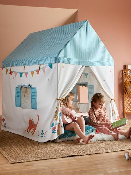 Cabane Maison en tissu multicolore 1 - vertbaudet enfant 