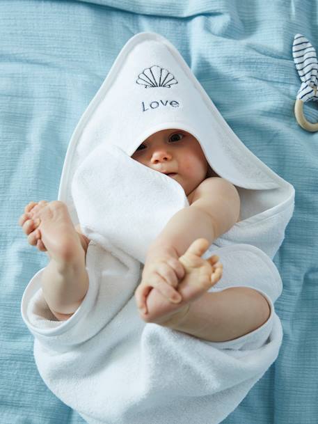 Bébé-Cape, peignoir de bain-Cape de bain personnalisable et gant de toilette