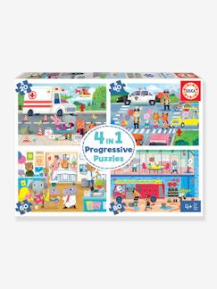 -4 Puzzles Progressifs Héros en Action - EDUCA