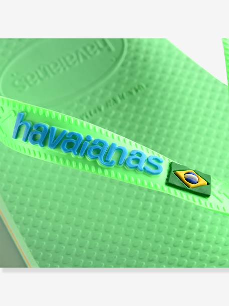 Tongs enfant Brasil logo HAVAÏANAS encre+marine/weiß+rose+vert 18 - vertbaudet enfant 
