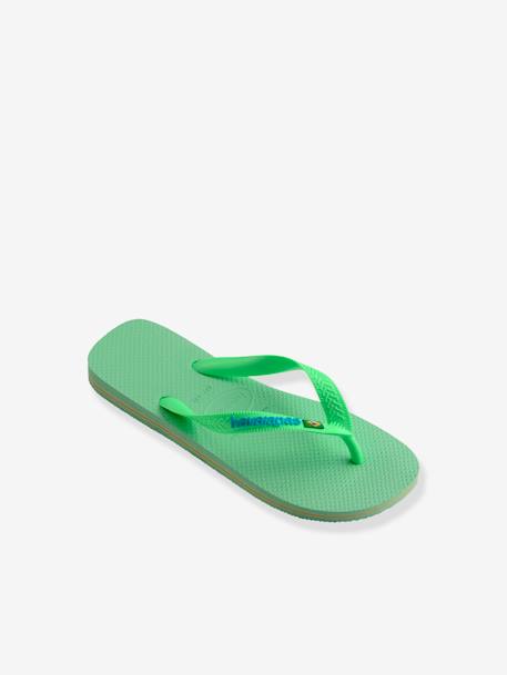 Tongs enfant Brasil logo HAVAÏANAS marine/weiß+vert 6 - vertbaudet enfant 