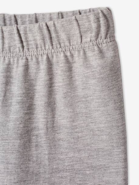 Lot de 2 leggings fille Basics anthracite+écru+gris chiné+noir+lot gris anthracite + bleu mar 21 - vertbaudet enfant 