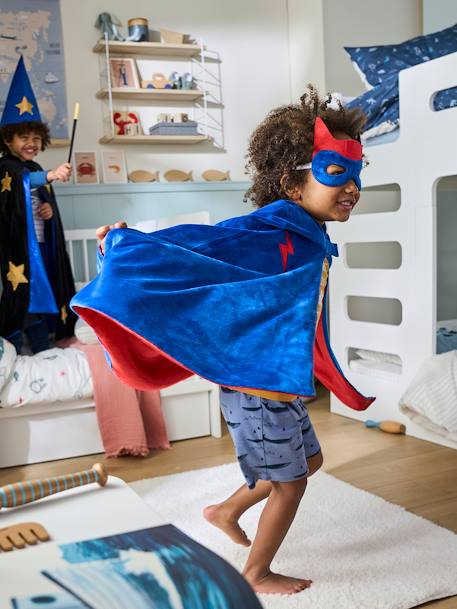 Panoplie déguisement réversible Super héros garçon multicolore 2 - vertbaudet enfant 