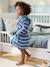 Peignoir de bain rayé enfant à capuche et personnalisable bleu/blanc 2 - vertbaudet enfant 
