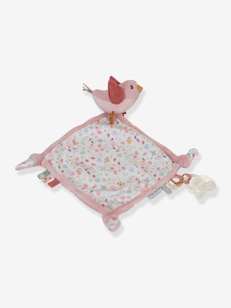 Doudou carré Oiseau - Flowers & Butterflies - LITTLE DUTCH rose pâle 2 - vertbaudet enfant 