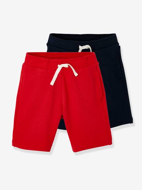 Garçon-Lot de 2 bermudas garçon en molleton