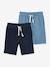 Lot de 2 bermudas garçon en molleton lot bleu/bleu marine+lot rouge/marine+Lot vert/beige 1 - vertbaudet enfant 