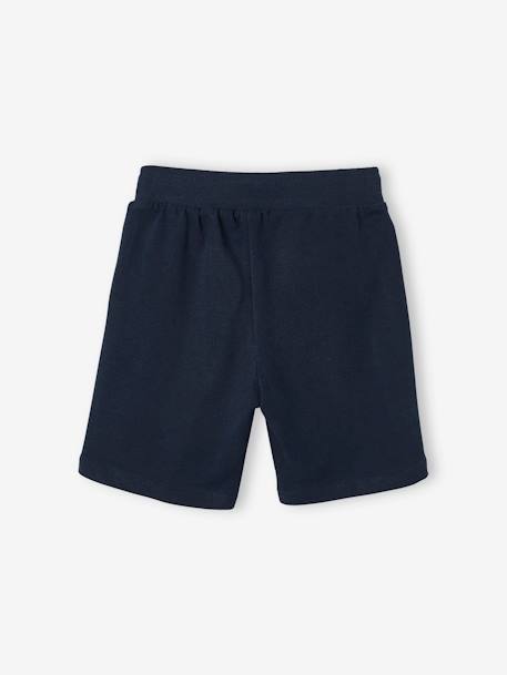 Lot de 2 bermudas garçon en molleton lot bleu/bleu marine+lot rouge/marine+Lot vert/beige 2 - vertbaudet enfant 