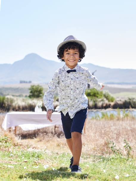 Mode enfant-Garçon-Short-Bermuda garçon en coton/lin