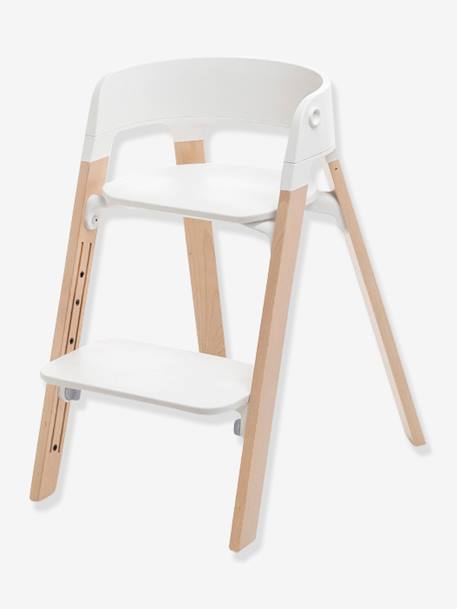 Chaise haute STOKKE Steps blanc/naturel+noir 1 - vertbaudet enfant 