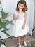 Robe cérémonie fille effet 2 en 1 haut en macramé ivoire+rose nude 1 - vertbaudet enfant 