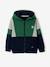 Sweat zippé colorblock sport garçon vert 1 - vertbaudet enfant 