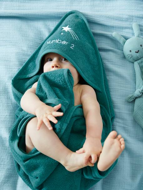 Bébé-Cape de bain personnalisable et gant de toilette