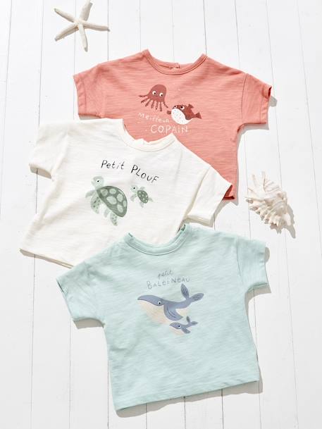 T-shirt bébé motif animalier manches courtes beige 4 - vertbaudet enfant 