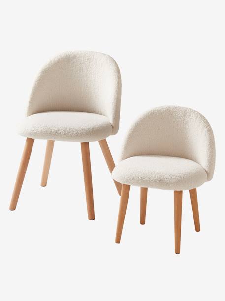 Chaise fausse fourrure enfant cannelle+ivoire+kaki 15 - vertbaudet enfant 
