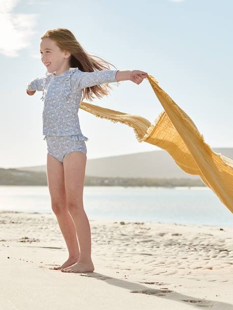 VERTBAUDET Ensemble De Bain Fille Maillot 1 Pièce Love + Bonnet De Bain Assorti - Idéal Piscine Et Plage
