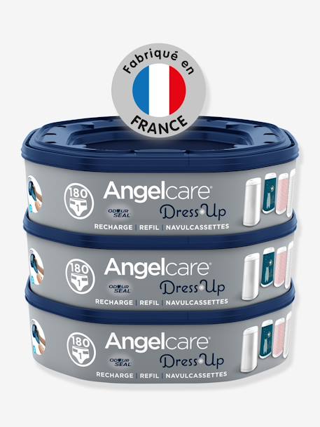 Starter pack poubelle à couches + 3 recharges Dress Up blanc 3 - vertbaudet enfant 