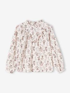 Fille-Chemise, blouse, tunique-Blouse victorienne imprimée fleurs fille