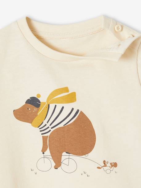 T-shirt fantaisie bébé garçon Oeko-Tex® beige clair+cannelle+gris chiné 2 - vertbaudet enfant 