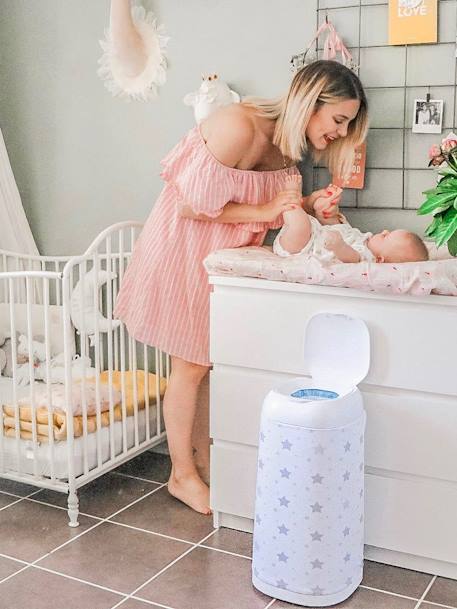 Starter pack poubelle à couches + 3 recharges Dress Up blanc 6 - vertbaudet enfant 