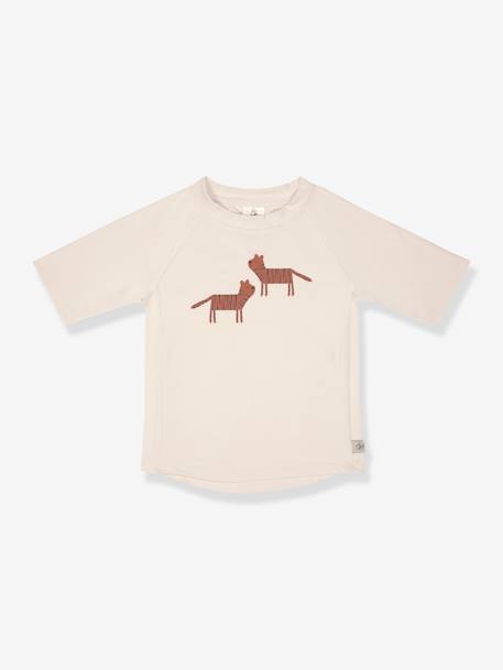T-shirt manches courtes anti-UV LÄSSIG blanc imprimé+écru+gris+rouille 1 - vertbaudet enfant 
