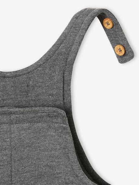 Salopette en molleton bébé gris foncé chiné+marine+vert 3 - vertbaudet enfant 